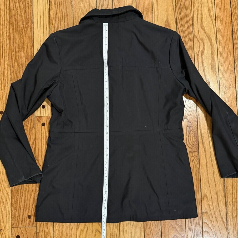 Women’s GAP Black Coat Jacket Medium Button Front Lightweight Classic Fit - Picture 9 of 9